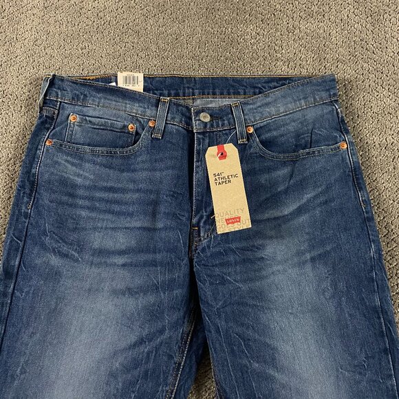 NWT Levi's 541 Athletic Taper Jeans Men's 34 x 30 Measures 35 x 29 Blue Stretch - Picture 2 of 15